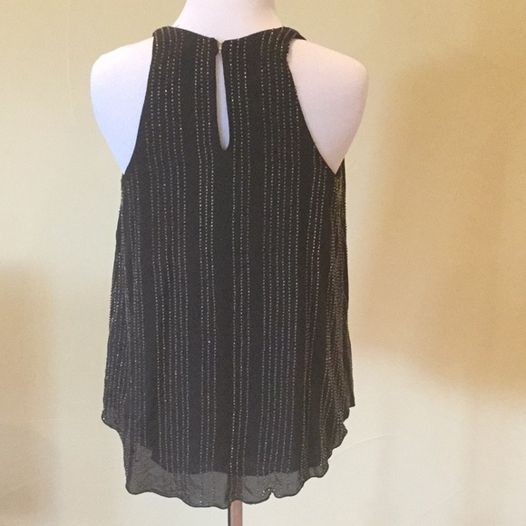 Black tank top with gold beads - Picture 3 of 7